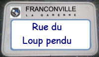 panneau Loup pendu